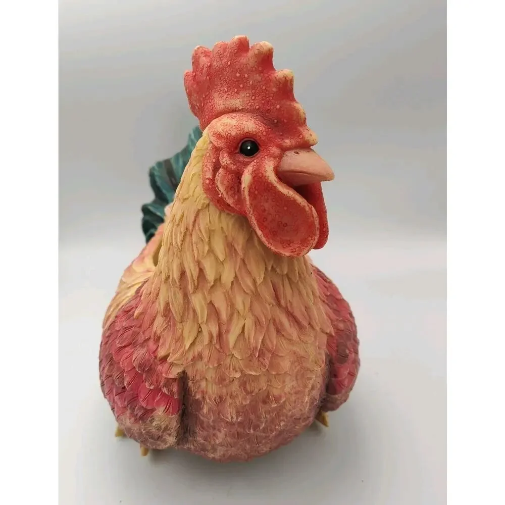 Certified International Vtg‎ Rooster Planter Bowl Resin